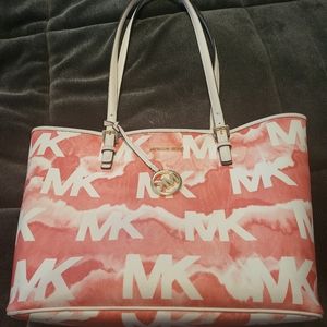Michael Kors MK logo Grapefruit Tote